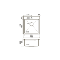 Кухонная мойка Omoikiri Akisame 46-IN нерж. сталь/нержавеющая сталь