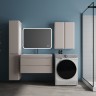 Тумба подвесная STYLE LINE "Бергамо мини 90" (2 ящ.) Люкс Плюс антискрейтч карамель с раковиной Каре Люкс МИНИ 900х350  