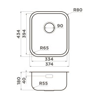 Кухонная мойка Omoikiri Omi 38-U/I-IN нерж. сталь/нержавеющая сталь