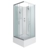 Душевая кабина Niagara Classic NG-1108-14BK (90х90х200) средний поддон(26см),стекло матовое,4 места с полкой