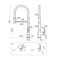 Смеситель для кухни Omoikiri Kanto 2 Plus-SB латунь/светлое золото/черный