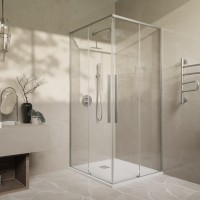 Душевой уголок Slim-N VSS-4SN9010CLBN, 1000*900, брашированный никель, стекло прозрачное