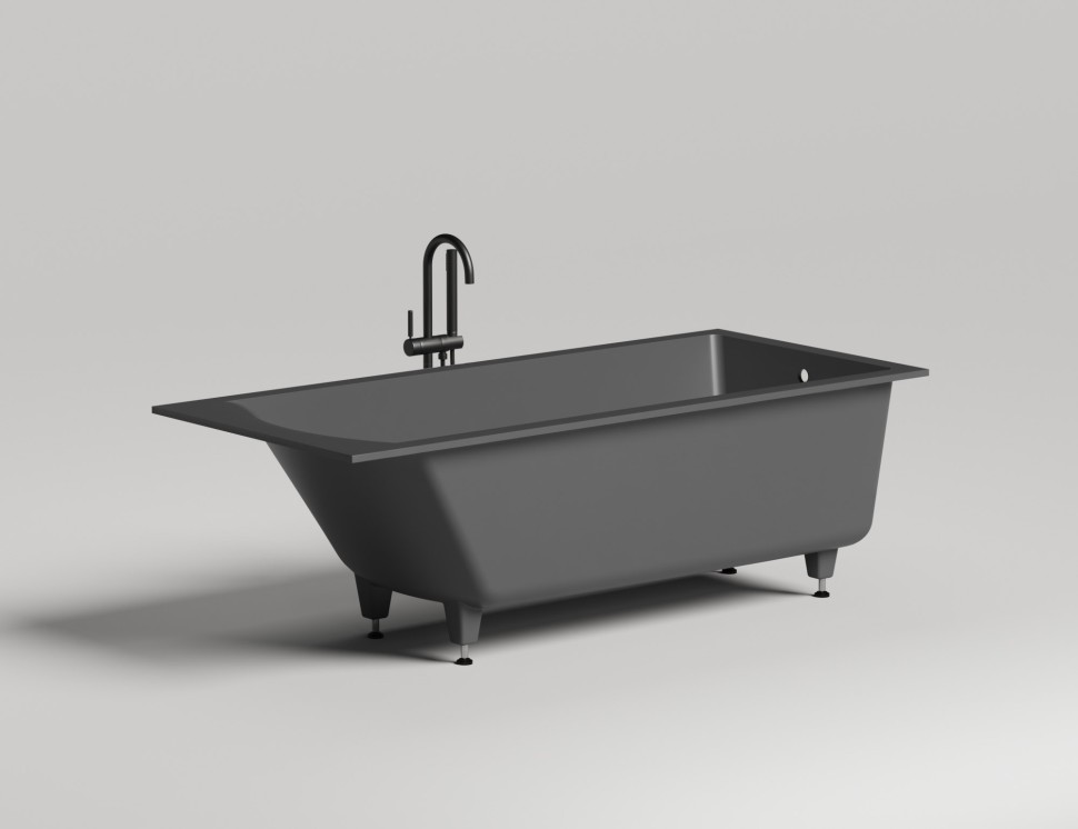 Ванна встраиваемая CASCATA 180x80 S-Stone Матовое