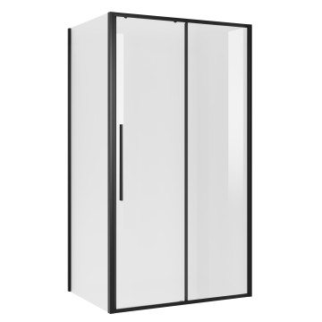 Душевое ограждение Niagara Nova NG-84-11AB-A100B-34 (110х100х195) прямоугольник,черный матовый,дверь раздвижная,стекло прозрачное,2 места