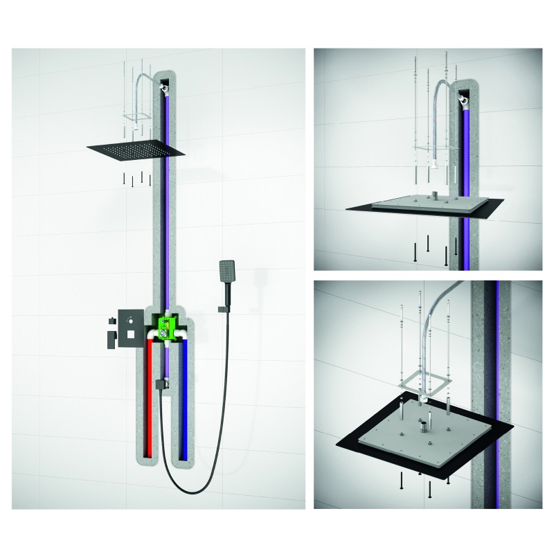 Душевая система встроенная Timo Selene SX-2029/03SM черный