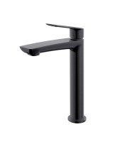 Смеситель для раковины Demm SLEEK, однорычажный, с донным клапаном, высокий корпус, оружейная сталь  