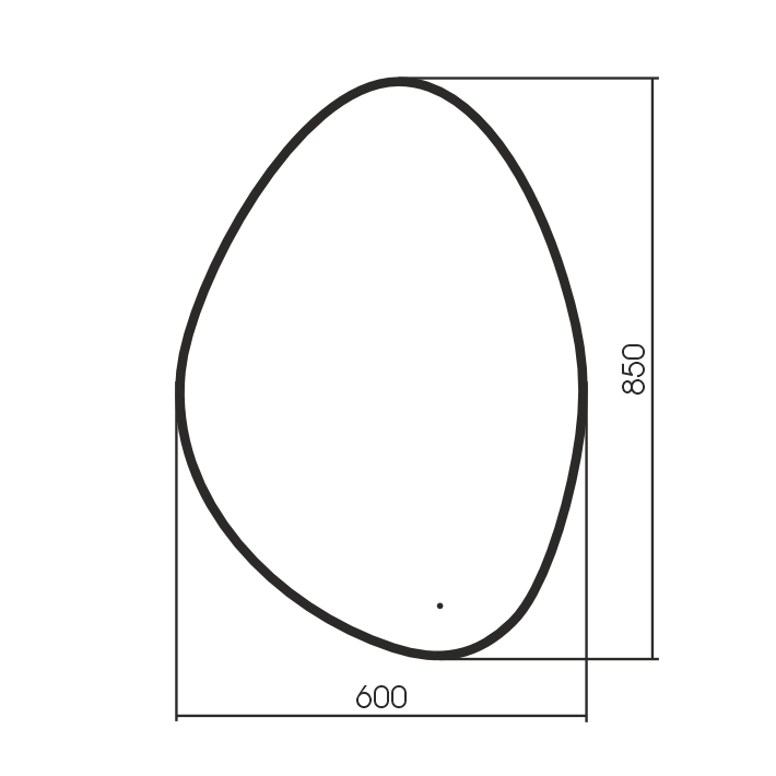 AQM9110B 600x850 Зеркало с подсветкой, универсальный монтаж