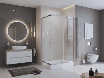 Душевой уголок BelBagno UNO-195-AH-2-120/90-C-Cr