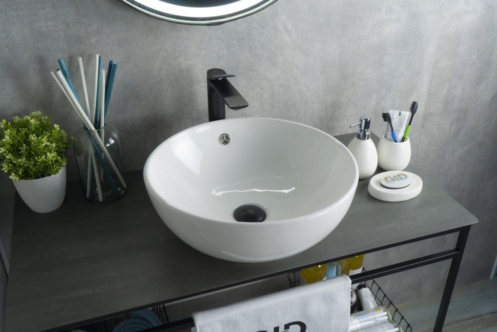 Раковина Gid N9003a 51103 накладная белая 43x43x17.5