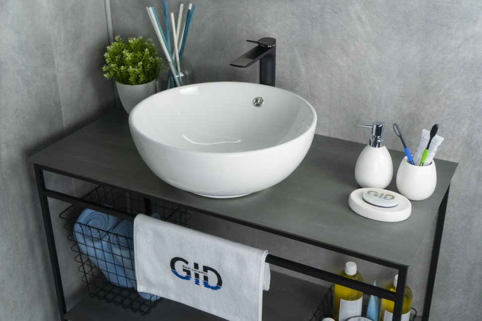 Раковина Gid N9003a 51103 накладная белая 43x43x17.5