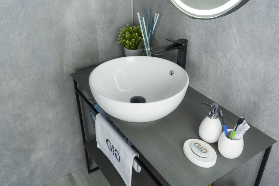 Раковина Gid N9003a 51103 накладная белая 43x43x17.5