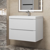 Тумба под раковину для ванной Uperwood Tanos 70 см, подвесная, белая матовая