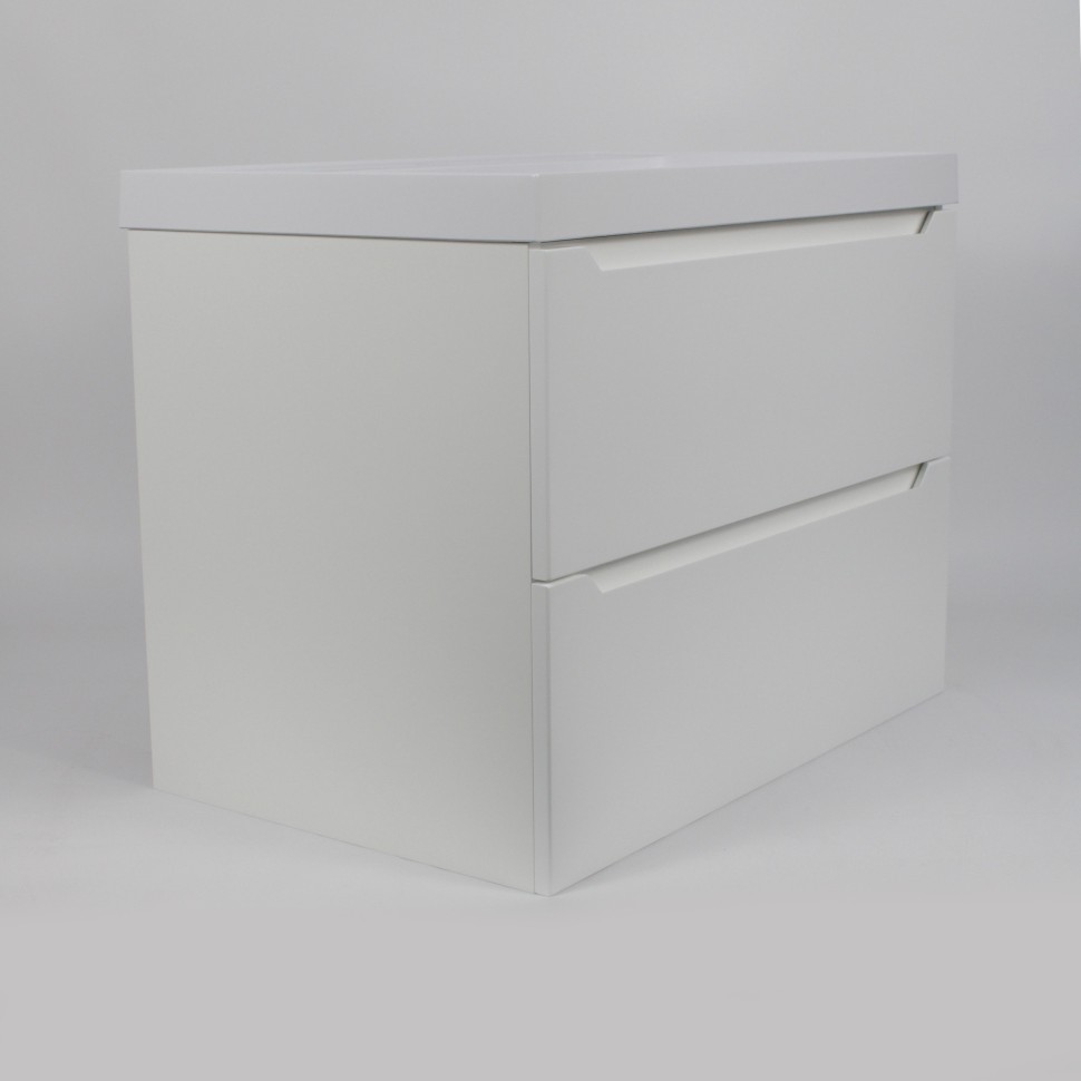 Тумба под раковину для ванной Uperwood Tanos 70 см, подвесная, белая матовая