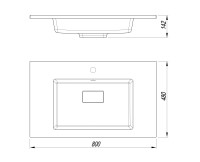 Раковина для ванной Uperwood Lagoon 80х48х14,2 см, белая глянцевая