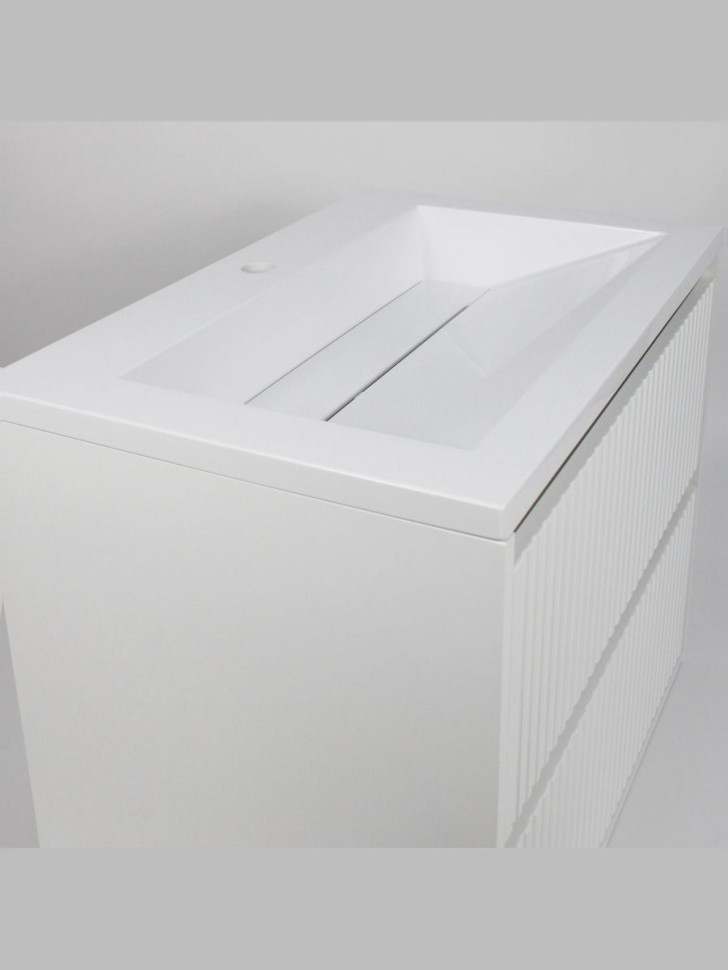 Раковина для ванной полувстраиваемая Uperwood Next Premium 80 см, прямоугольная, белая