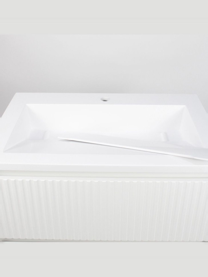 Раковина для ванной полувстраиваемая Uperwood Next Premium 80 см, прямоугольная, белая