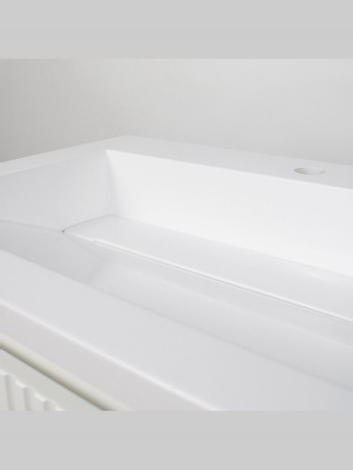 Раковина для ванной полувстраиваемая Uperwood Next Premium 80 см, прямоугольная, белая