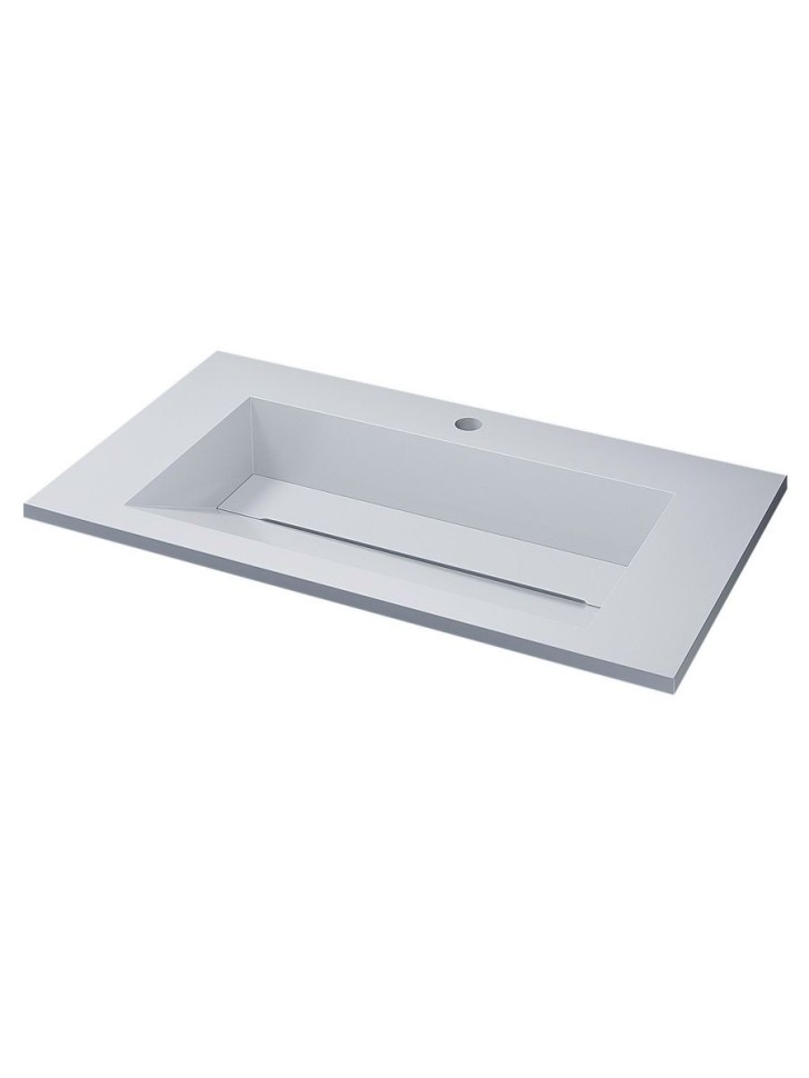 Раковина для ванной полувстраиваемая Uperwood Next Premium 80 см, прямоугольная, белая