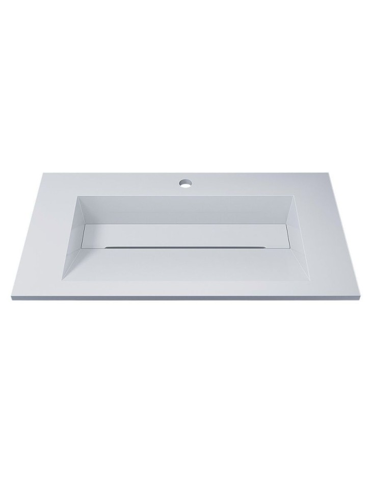 Раковина для ванной полувстраиваемая Uperwood Next Premium 80 см, прямоугольная, белая