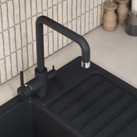 Смеситель для кухни Uperwood UPD-004-01 хром/уголь