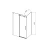 Душевой уголок Como-N VSR-4CN8013CLB, 1300*800, черный, стекло прозрачное
