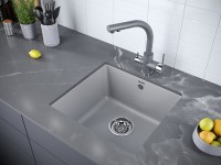 Смеситель для кухни ESSEN, серый металлик, Es213011-402(GRM), Paulmark