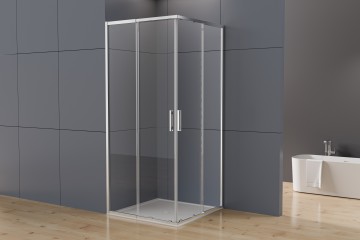 Душевой уголок Рапид-Н (Рапид (Rapid)-N) VSS-3RN8090E10CL, (700-800)x(800-900), хром, стекло прозрачное