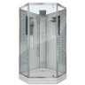 Душевая кабина Niagara Luxe NG-7717WBK (100x100х210) низкий поддон(15см),дверь распашная,стенки серебро,без крыши,4 места