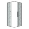 Душевое ограждение Grossman Cosmo 300.K33.02.8080.10.02 (80х80х195) квадрат,раздвижная,хром,стекло шиншилла, 1 место