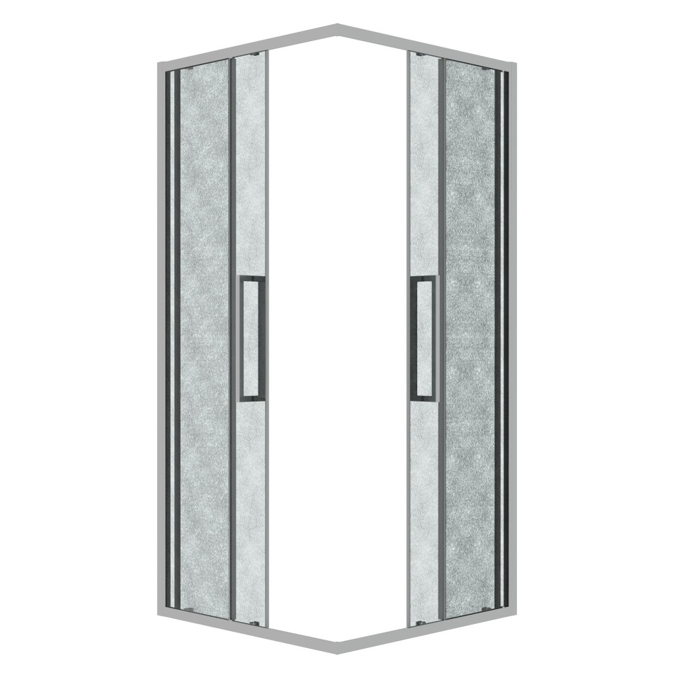 Душевое ограждение Grossman Cosmo 300.K33.02.8080.10.02 (80х80х195) квадрат,раздвижная,хром,стекло шиншилла, 1 место