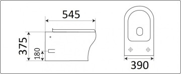Унитаз подвесной CeramaLux CL-2100