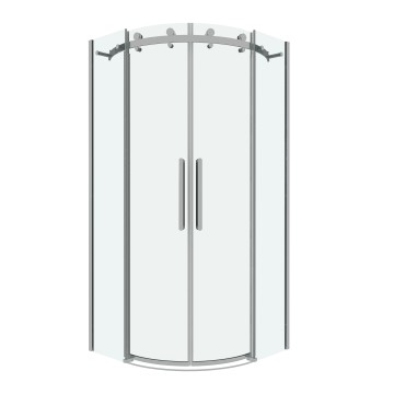 Душевое ограждение Grossman Classic 301.K33.04.9090.10.00 (90х90х195) четверть круга,раздвижная,хром,стекло прозрачное, 1 место