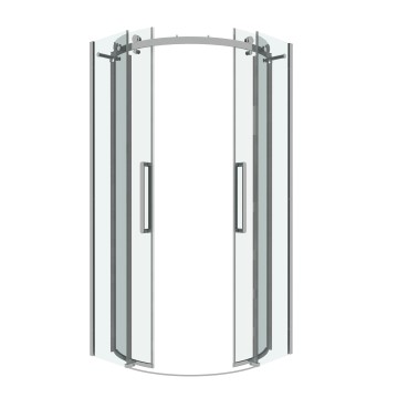 Душевое ограждение Grossman Classic 301.K33.04.9090.10.00 (90х90х195) четверть круга,раздвижная,хром,стекло прозрачное, 1 место