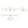 Душевой трап обрезной - SDR-50B - черный (600)