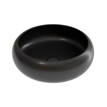 Умывальник чаша накладная круглая (цвет Черный Матовый) Element 360x360x120мм