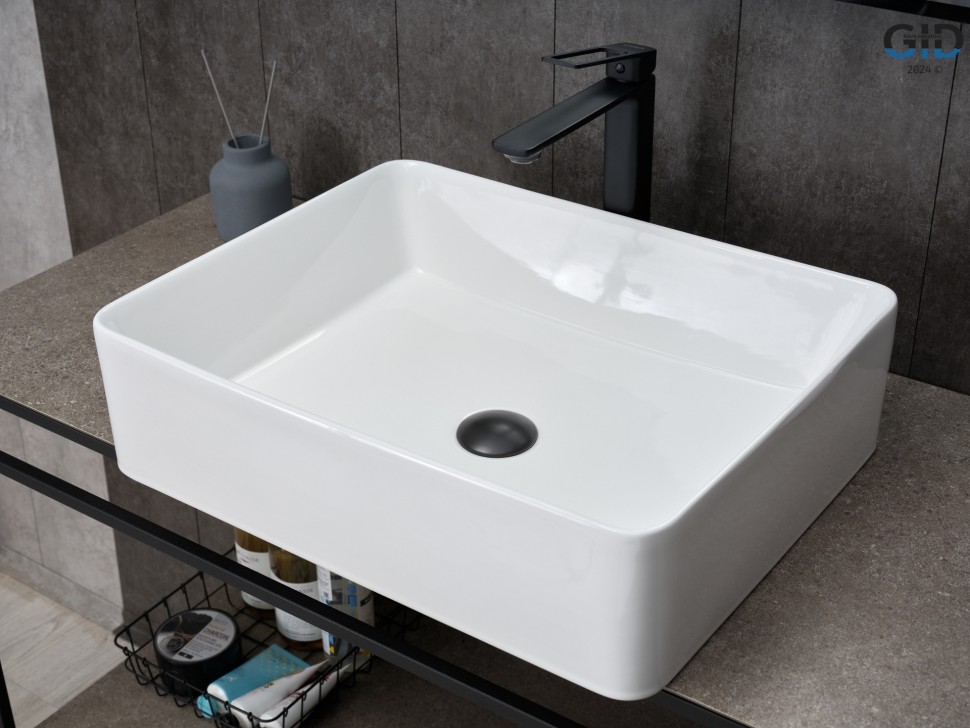 Раковина Gid N9104 51236 накладная белая 52x41x13.5