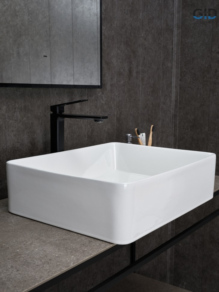 Раковина Gid N9104 51236 накладная белая 52x41x13.5