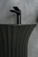 Раковина Gid Nb132bg 81114 накладная под черная графит 41x41x84