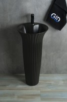 Раковина Gid Nb132bg 81114 накладная под черная графит 41x41x84