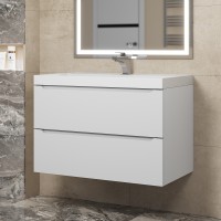 Тумба под раковину для ванной Uperwood Tanos 80 см, подвесная, белая матовая