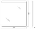 Зеркало BelBagno SPC-CEZ-700-700-LED-BTN