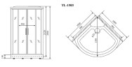 Timo Lux TL-1503 душевая кабина 102*102*230, турецкая баня хамам