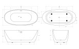 Акриловая ванна BELBAGNO BB414-1700-800