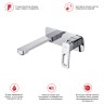 Смеситель Raglo встраиваемый для умывальника R51.11 Хром