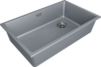 Мойка LUMI 74UNI-SKEW, IT-GRANIT, LU74SK-GRM, серый металлик, 740х440, Paulmark