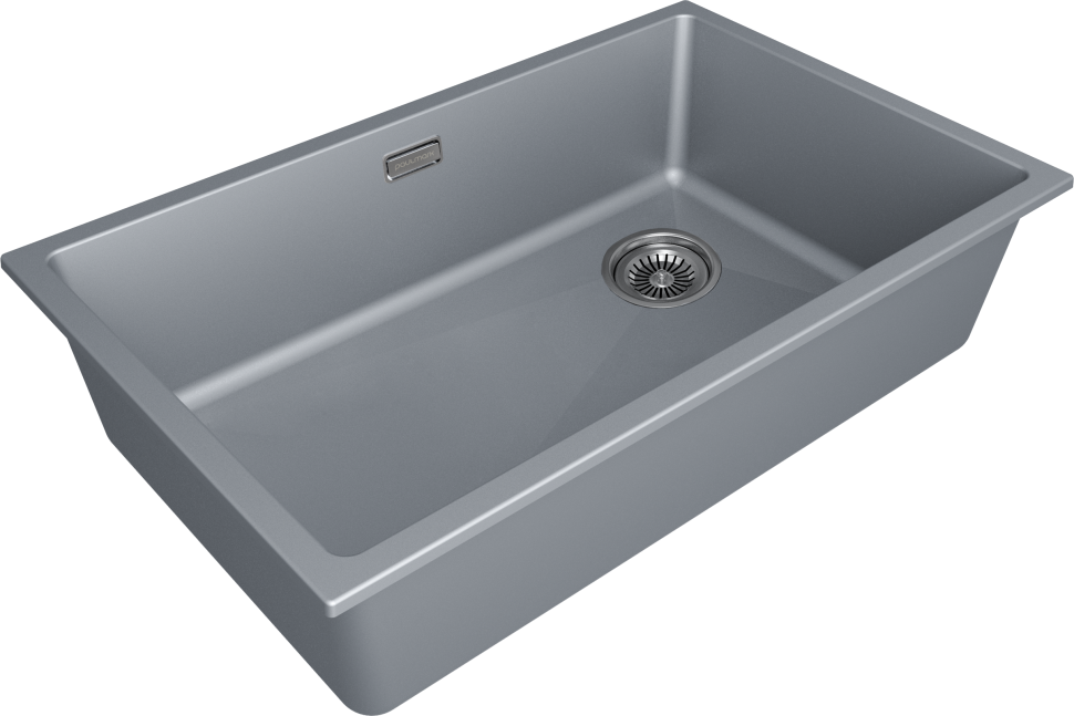 Мойка LUMI 74UNI-SKEW, IT-GRANIT, LU74SK-GRM, серый металлик, 740х440, Paulmark