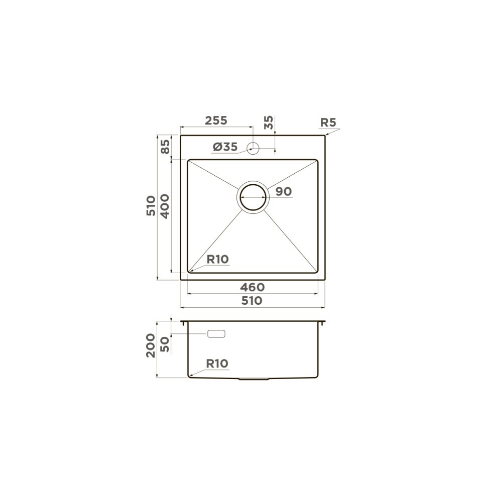 Кухонная мойка Omoikiri Akisame 51-GB нерж. сталь/графит