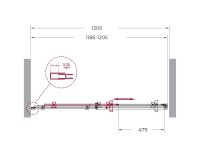 Душевая дверь BelBagno MARINO-BF-1-120-C-NERO