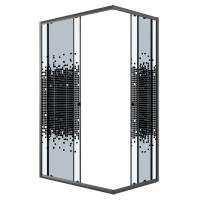 Душевое ограждение Niagara Eco NG-1012-14QBLACK (120х80х190) прямоугольник,раздвижное,черный,стекло мозаика,1 место