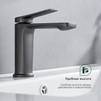 Смеситель Splenka для умывальника S40.10.07 Серый